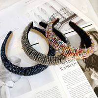 Fashion Crystal  Women's Rice Bead Braided Hairband Wholesale main image 5