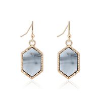 Hot-selling Crystal Cluster Turquoise Earrings Imitation Natural Stone Earrings Wholesale Nihaojewelry sku image 2