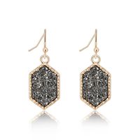 Hot-selling Crystal Cluster Turquoise Earrings Imitation Natural Stone Earrings Wholesale Nihaojewelry sku image 4