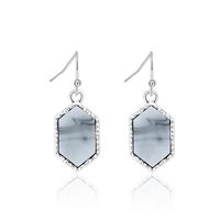 Hot-selling Crystal Cluster Turquoise Earrings Imitation Natural Stone Earrings Wholesale Nihaojewelry sku image 6
