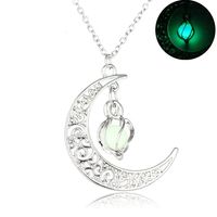 Hot Sale Moon Luminous Fashion Luminous Pendant Necklace Wholesale sku image 3