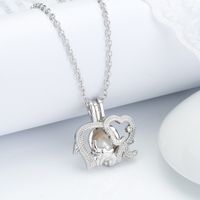 Hot-selling Pearl Series Fashion Hollow Cage Pendants Christmas Gifts Necklaces sku image 6