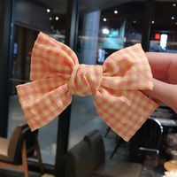 Korea New Bow Hairpin Girl Small Lattice Hairpin  Wholesale Nihaojewelry sku image 2