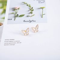 Butterfly S925 Silver Needle Fashion Acetate Edition Alloy Stud Earrings sku image 1