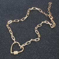 Hot Sale Geometric Link Buckle Fashion Alloy Clavicle Chain Pendant Necklace sku image 1