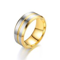New Double Beveled Side Blue Gold Ring Wholesale Nihaojewelry sku image 11