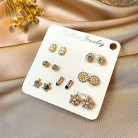 S925 Silver Needle Micro Inlaid Crystal Short Earrings Wholesale Nihaojewelry sku image 5
