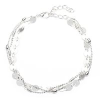 Fashion Suit Alloy Bead Chain Handmade Sequin Beach Layered Anklet sku image 2