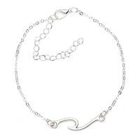 European And American Hot-selling Jewelry Geometric Beach Wave Anklet Ocean Wave Simple Ladies Decorative Chain Anklet Jewelry sku image 1