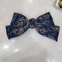 New Printing Big Bow Hairpin Creative Hairpin All-match Fashion Top Clip Wholesale Nihaojewelry sku image 1