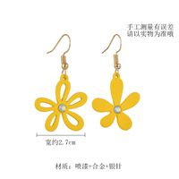 Boucles D&#39;oreilles Simples Creuses Asymétriques New Korea Flower main image 5
