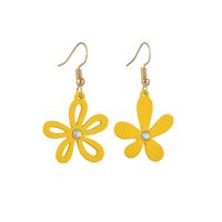 New Korea Flower Asymmetric Hollow Simple  Earrings main image 6