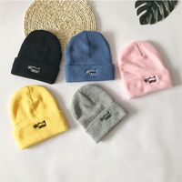 Cartoon Puppy Winter New Wild Embroidery Couples Woolen Hat Outdoor Cold-proof Knitted Hat main image 6