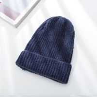 Pure Color Wild Knit Outdoor Winter New Thick Warm Woolen  Hat Cap main image 4