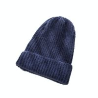 Pure Color Wild Knit Outdoor Winter New Thick Warm Woolen  Hat Cap main image 5