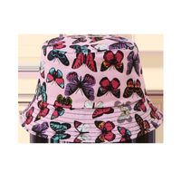 Printed Butterfly Hot Selling Summer New Canvas Korean Sun Visor Fisherman Hat For Women main image 6