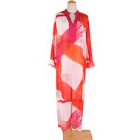 New Pearl Chiffon Print Holiday Sunscreen Long Skirt Seaside Beach Blouse Wholesale Nihaojewelry main image 4