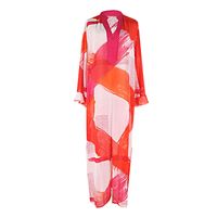 New Pearl Chiffon Print Holiday Sunscreen Long Skirt Seaside Beach Blouse Wholesale Nihaojewelry main image 6