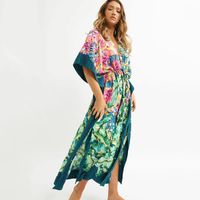 The New Dark Green Robe Beach Dress Sunscreen Beach Vacation Bikini Blouse Wholesale Nihaojewelry main image 4
