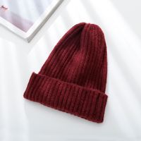 Pure Color Wild Knit Outdoor Winter New Thick Warm Woolen  Hat Cap sku image 4