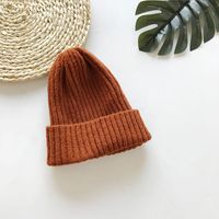 Pure Color Wild Knit Outdoor Winter New Thick Warm Woolen  Hat Cap sku image 3