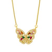 Fashion Simple Snake-shaped Hot-selling New Diamond Pendant Copper Necklace sku image 1