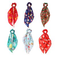 Nouveau Ruban Imprimé Cravate À Cheveux Créative Simple Série De Noël Chouchous En Gros Nihaojewelry main image 1