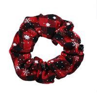 Christmas Series Plaid Hair Tie Creative Snow Christmas Hair Scrunchies Wholesale main image 5