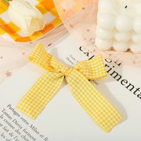 Candy Color Plaid Bow Hairpin Cute Bangs Clip Hairpin Side Clip Wholesale Nihaojewelry main image 4