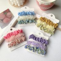 الكورية الأمعاء الغليظة الشعر حلقة الأطفال الحلوى الشعر Scrunchies مجموعة غطاء الرأس الجملة Nihaojewelry main image 4