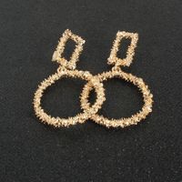 Exaggerated Minimalist Gold Alloy Drop-shaped Earrings Wholesale Nihaojewelry main image 3
