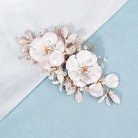 Europäischer Und Amerikanischer High-end-hochzeits Schmuck, Schöne Blume, Perlen Kamm, Temperament, Hand Gefertigter Strass Haar Kamm, Braut Kopf Schmuck main image 3