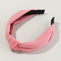 Simple Wide-sided Knotted New Solid Color Fabric Cross Headband Ladies Head Jewelry Wholesale main image 4