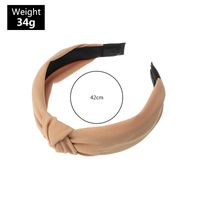 Simple Wide-sided Knotted New Solid Color Fabric Cross Headband Ladies Head Jewelry Wholesale main image 6