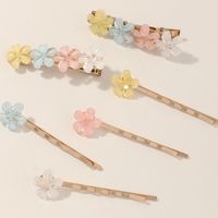 Sweet Crystal Flower Hairpin Candy Color Bear Side Clip Set Wholesale Nihaojewelry main image 5