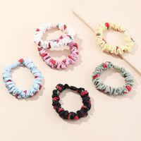 Fashion Printing Fruit Candy Color Strawberry Girls Hair Rope Rubber Band Set  Wholesale main image 6