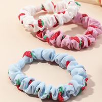 Fashion Printing Fruit Candy Color Strawberry Girls Hair Rope Rubber Band Set  Wholesale main image 5
