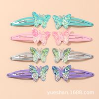 Korean New Sequined Butterfly Bb Clip Children's Cute Bow Hairpin Headgear Wholesale main image 5