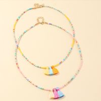 Heiß Verkaufte Europäische Und Amerikanische Beliebte Böhmische Kinder Halskette Hand Gefertigte Farbige Reis Perlen Quaste Halskette main image 5