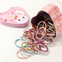 Fashion 50 Colorful Children's Rubber Bands Cute Basic Candy Color Hair Rope Set main image 4