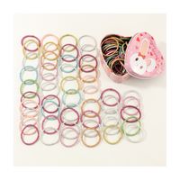 Fashion 50 Colorful Children's Rubber Bands Cute Basic Candy Color Hair Rope Set main image 6