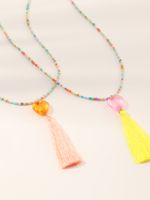 Tassel Fashion Decoration Love Star Tassel Color Colliers Pour Enfants En Gros Nihaojewelry main image 4