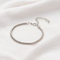 Mode Nouveau Bracelet Ouvert Chaîne En Métal Simple Pour Les Femmes En Gros main image 3