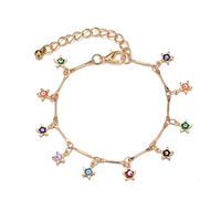 Fashion New Colorful Eye Multi-pendant Devil's Eye Bamboo Alloy Bracelet For Women main image 3