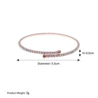 Korean Daily Simple Fine Rhinestone Zircon Cross Stretch Trend Bracelet Wholesale sku image 2