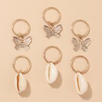 Fashion Pigtail Headdress Butterfly Shell Diy Pendant Hairpin Wholesale Nihaojewelry sku image 1