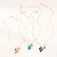 Colorful Butterfly Set Hot New Dripping Necklace  Wholesale sku image 1