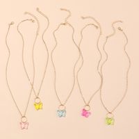 Butterfly Simple Rice Bead Ring Necklace Fashion Decoration Clavicle Chain Wholesale Nihaojewelry sku image 1