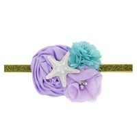 Hot-selling Children's Starfish Elastic Headgear Princess Ocean Starfish Headband Wholesale Nihaojewelry sku image 1