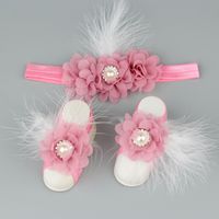 Baby Children Chiffon Flower Head Flower Foot Flower Footband Wholesale Nihaojewelry sku image 3